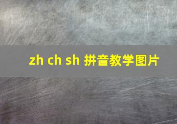 zh ch sh 拼音教学图片